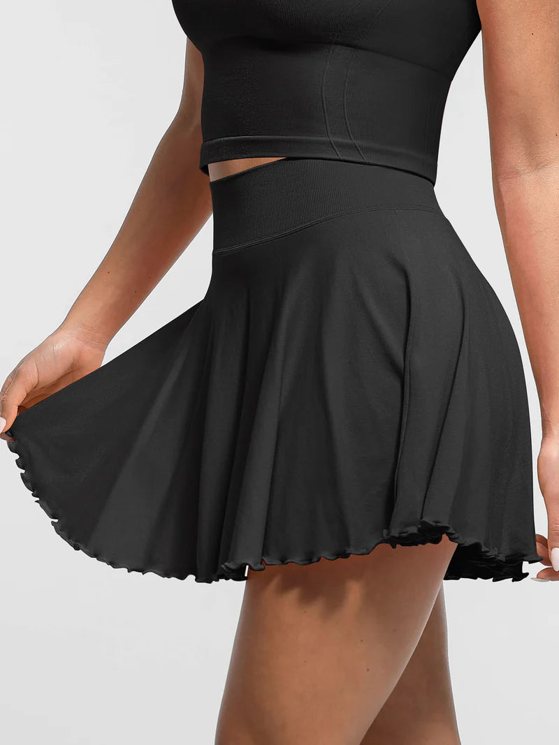 Madella A-Line Seamless Sports Skirt with Built-In Shorts