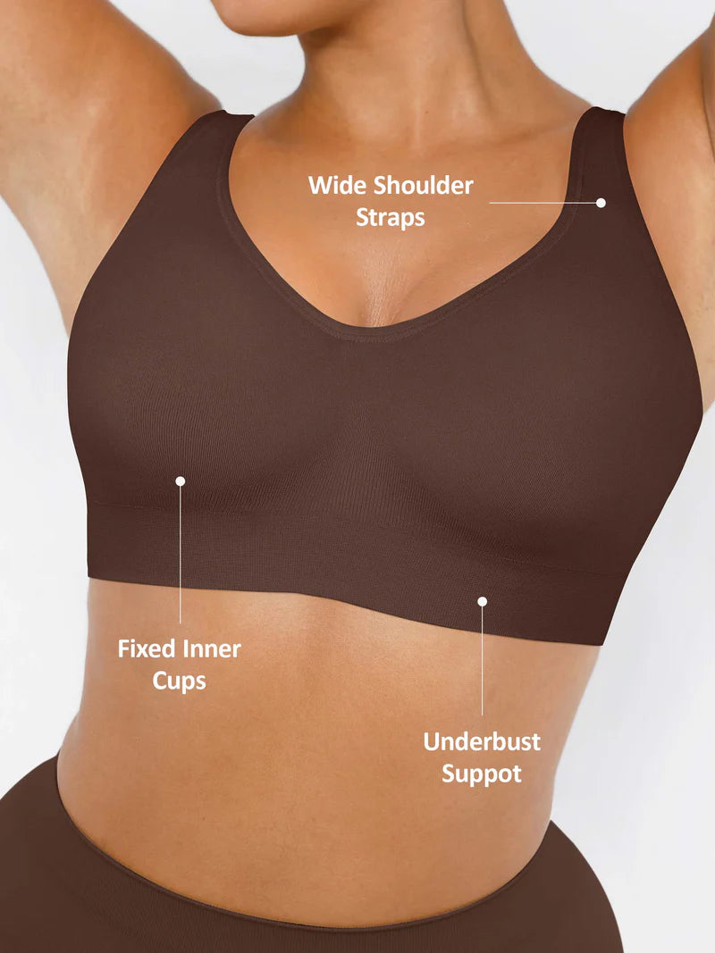 Madella Built-in Soft Cups Full Coverage Wireless Bra