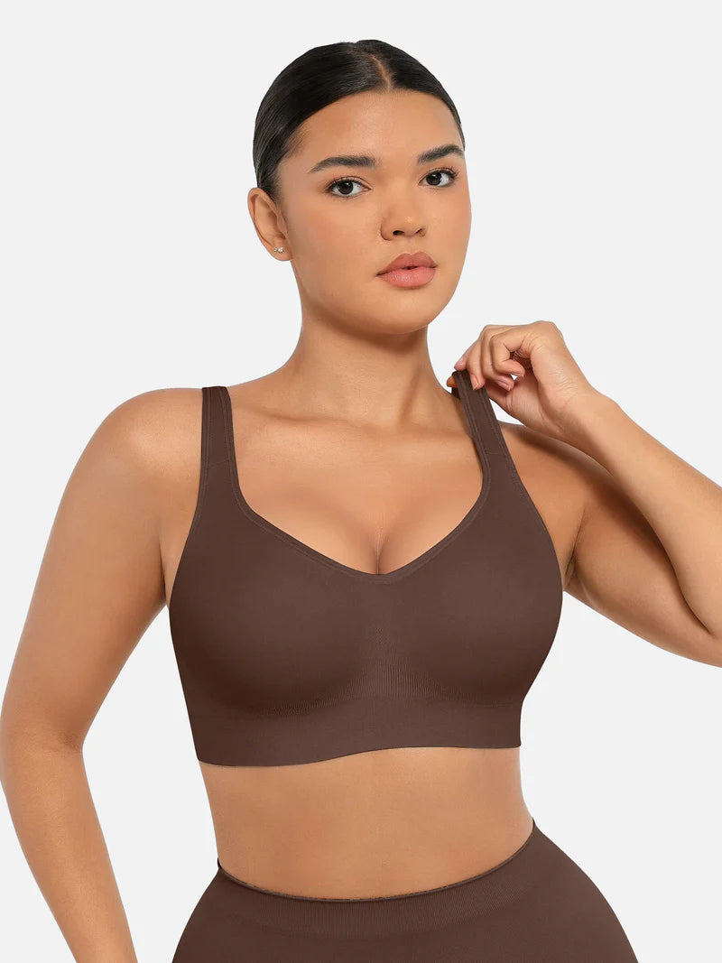 Madella Built-in Soft Cups Full Coverage Wireless Bra