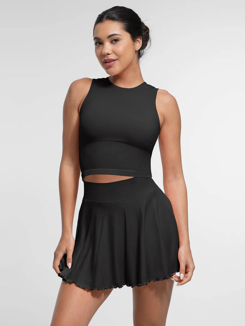 Madella A-Line Seamless Sports Skirt with Built-In Shorts