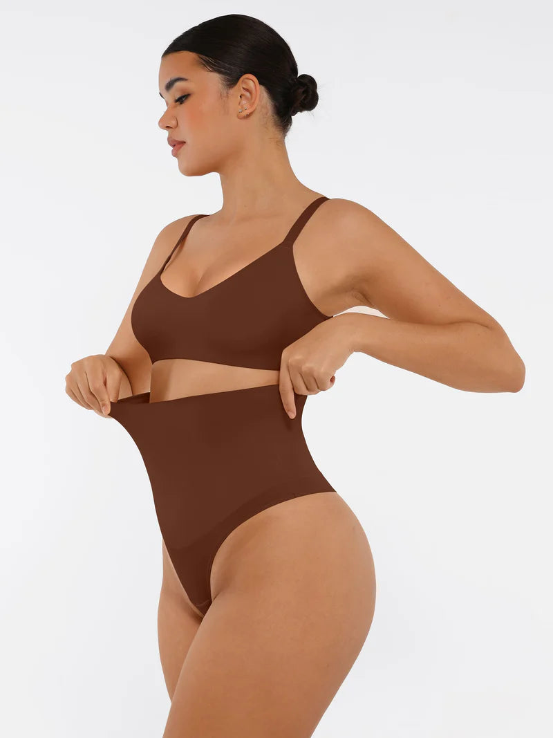 Madella Mid-Waisted Thong Tummy Control Shaper Panties