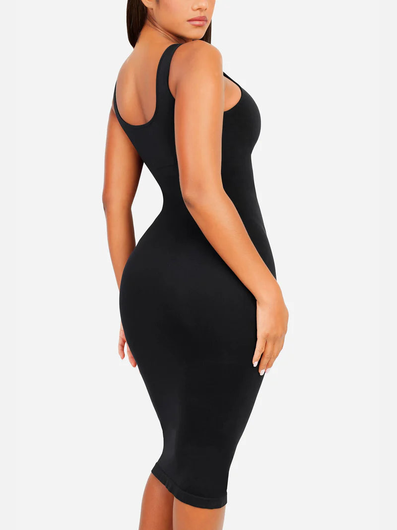 Madella Seamless Eco-Friendly Large U-Back Shaper Dress with Built-In Bra