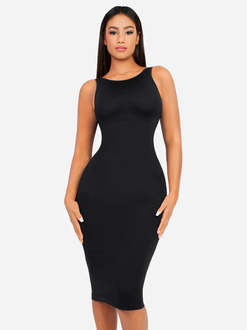 Madella Seamless Eco-Friendly Large U-Back Shaper Dress with Built-In Bra