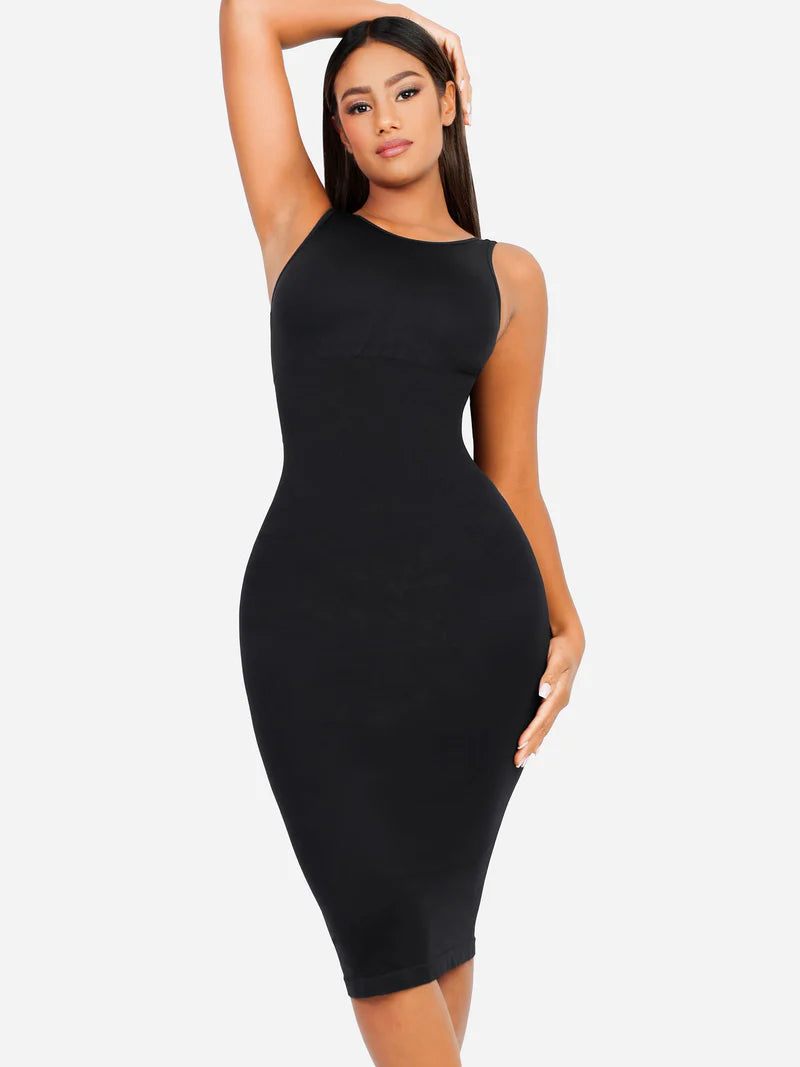 Madella Seamless Eco-Friendly Large U-Back Shaper Dress with Built-In Bra