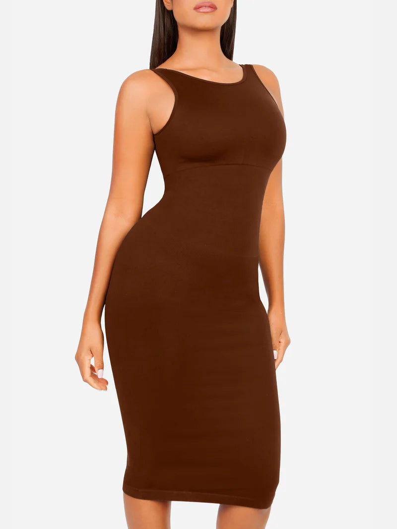 Madella Seamless Eco-Friendly Large U-Back Shaper Dress with Built-In Bra