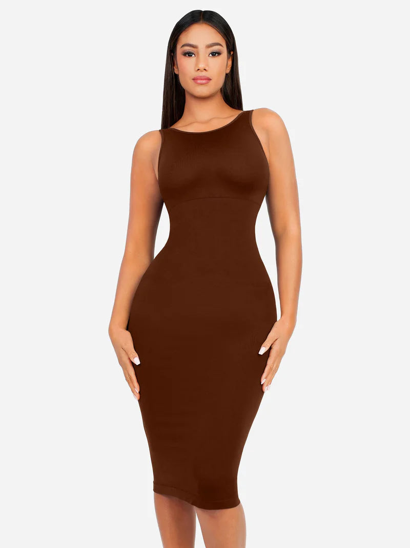 Madella Seamless Eco-Friendly Large U-Back Shaper Dress with Built-In Bra