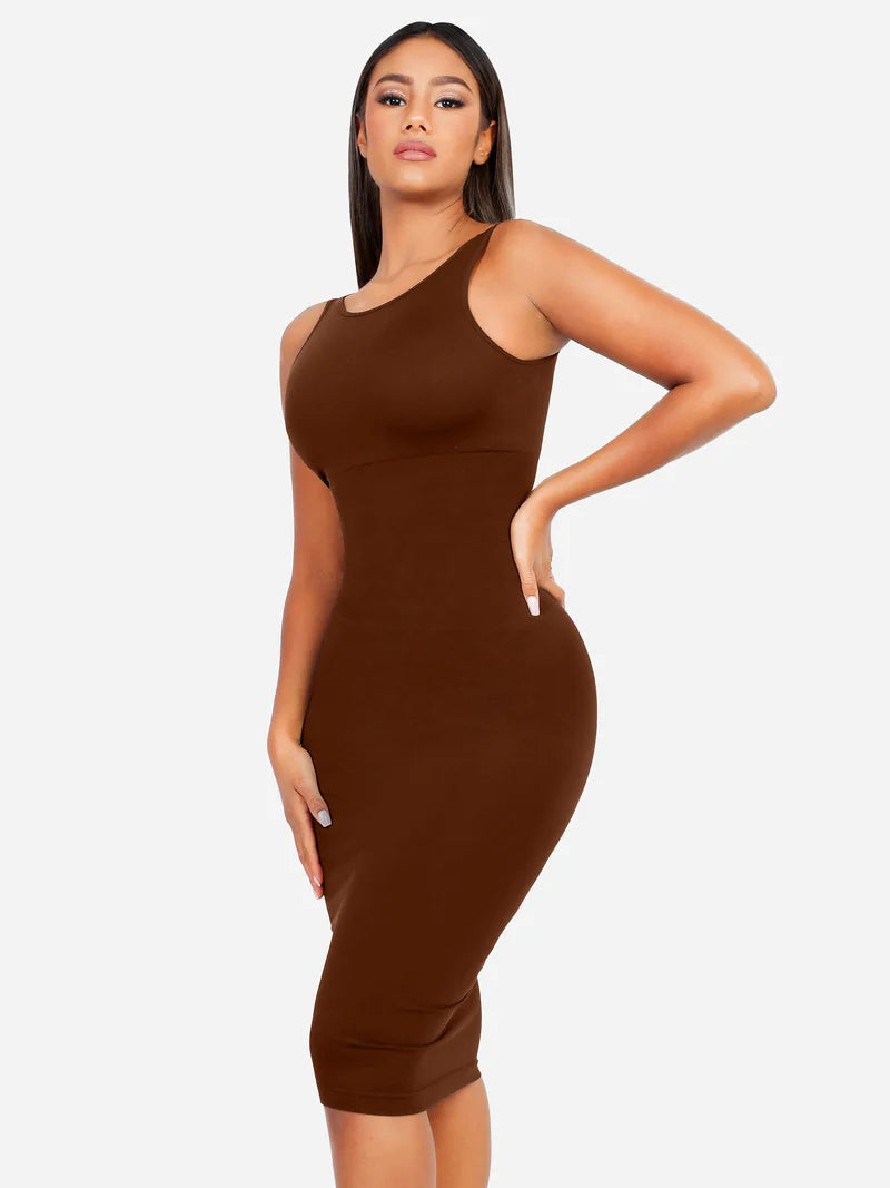 Madella Seamless Eco-Friendly Large U-Back Shaper Dress with Built-In Bra