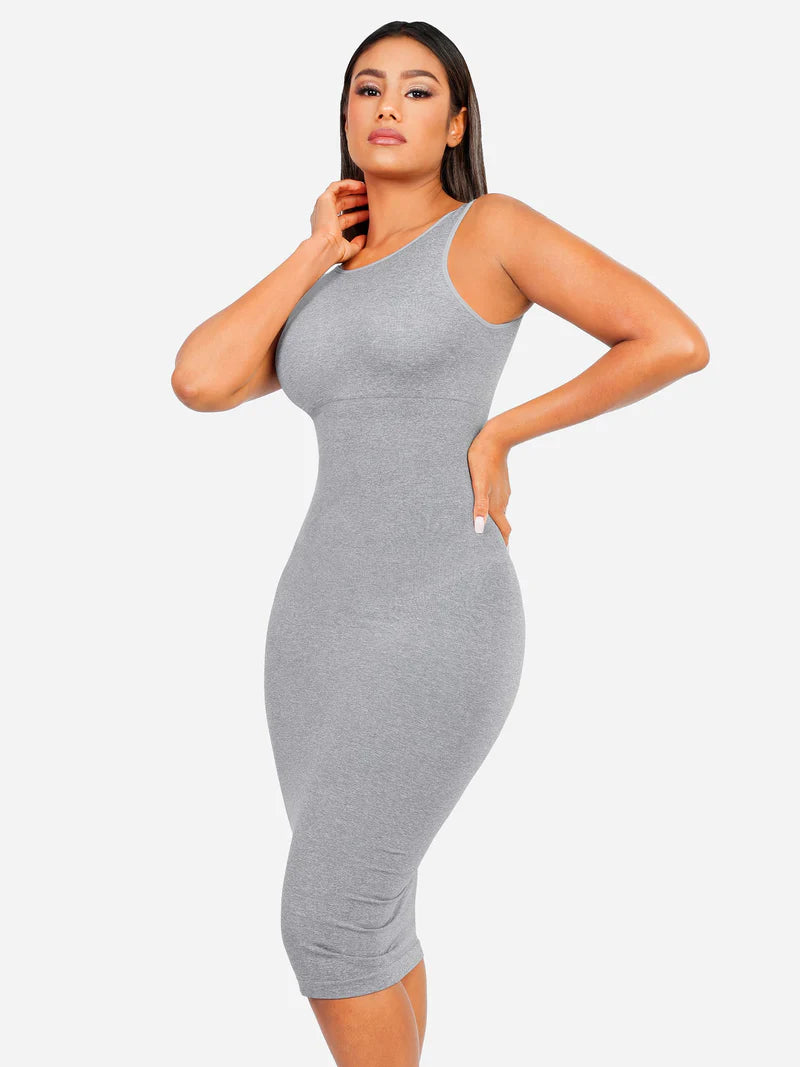 Madella Seamless Eco-Friendly Large U-Back Shaper Dress with Built-In Bra