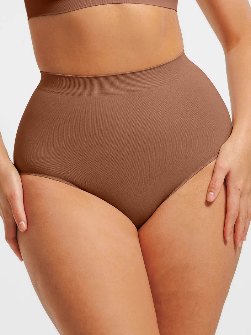 Madella Seamless High-Waist Tummy Control Antibacterial Peach Hip Brief