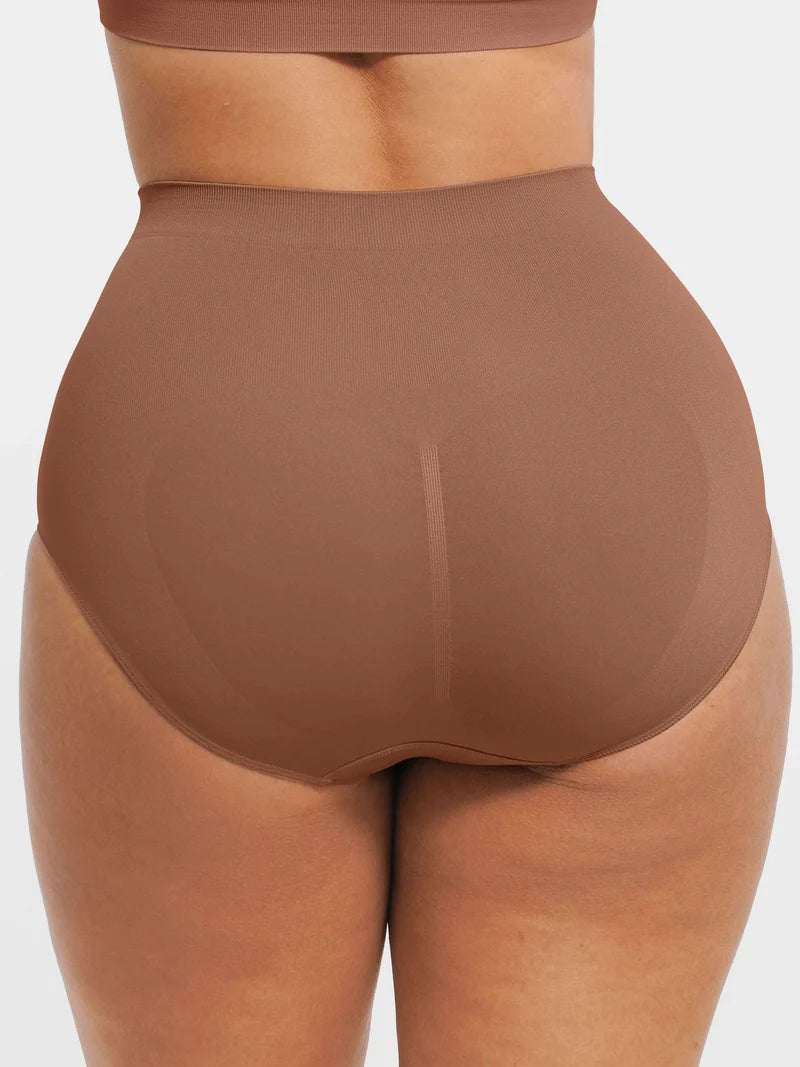 Madella Seamless High-Waist Tummy Control Antibacterial Peach Hip Brief