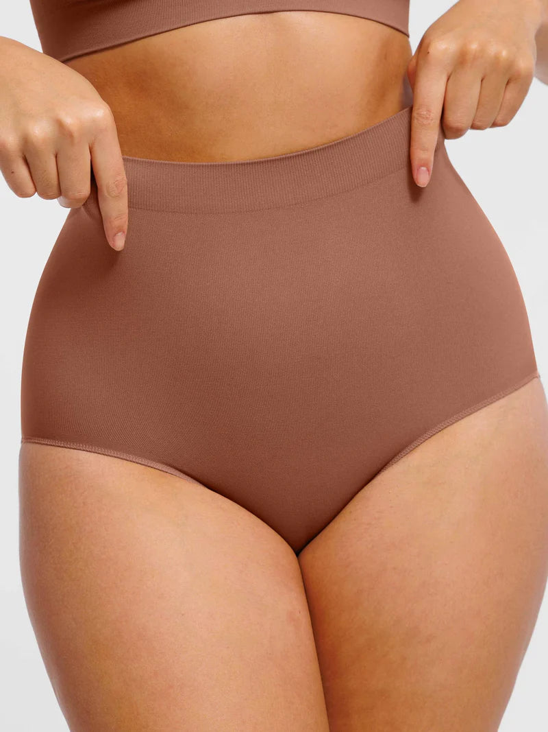 Madella Seamless High-Waist Tummy Control Antibacterial Peach Hip Brief