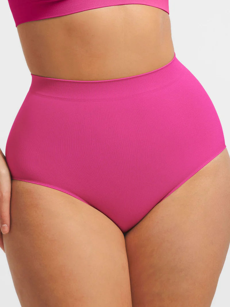 Madella Seamless High-Waist Tummy Control Antibacterial Peach Hip Brief