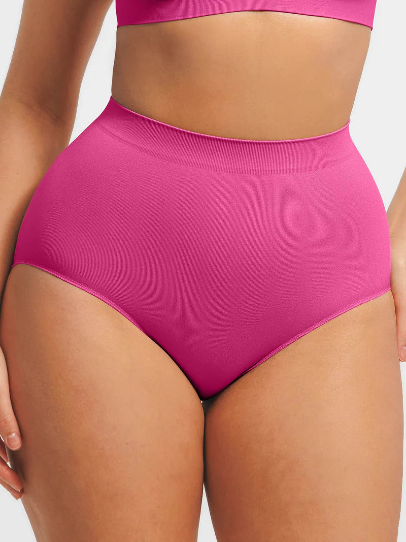 Madella Seamless High-Waist Tummy Control Antibacterial Peach Hip Brief