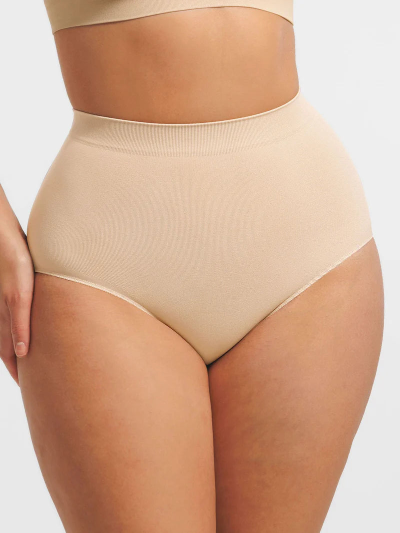 Madella Seamless High-Waist Tummy Control Antibacterial Peach Hip Brief