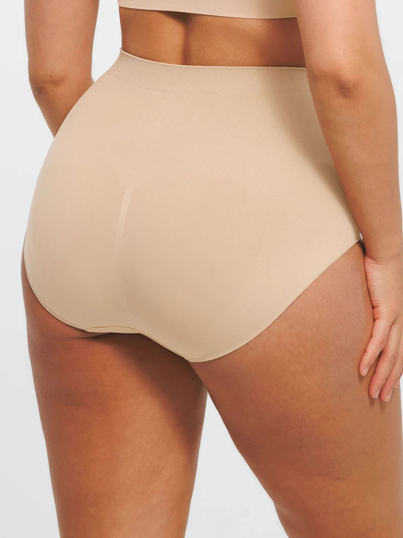 Madella Seamless High-Waist Tummy Control Antibacterial Peach Hip Brief