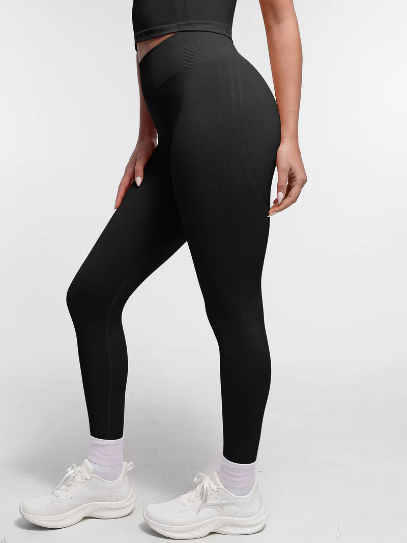 Madella Seamless High Waist Yoga Leggings for Women with Double Layer Waistband