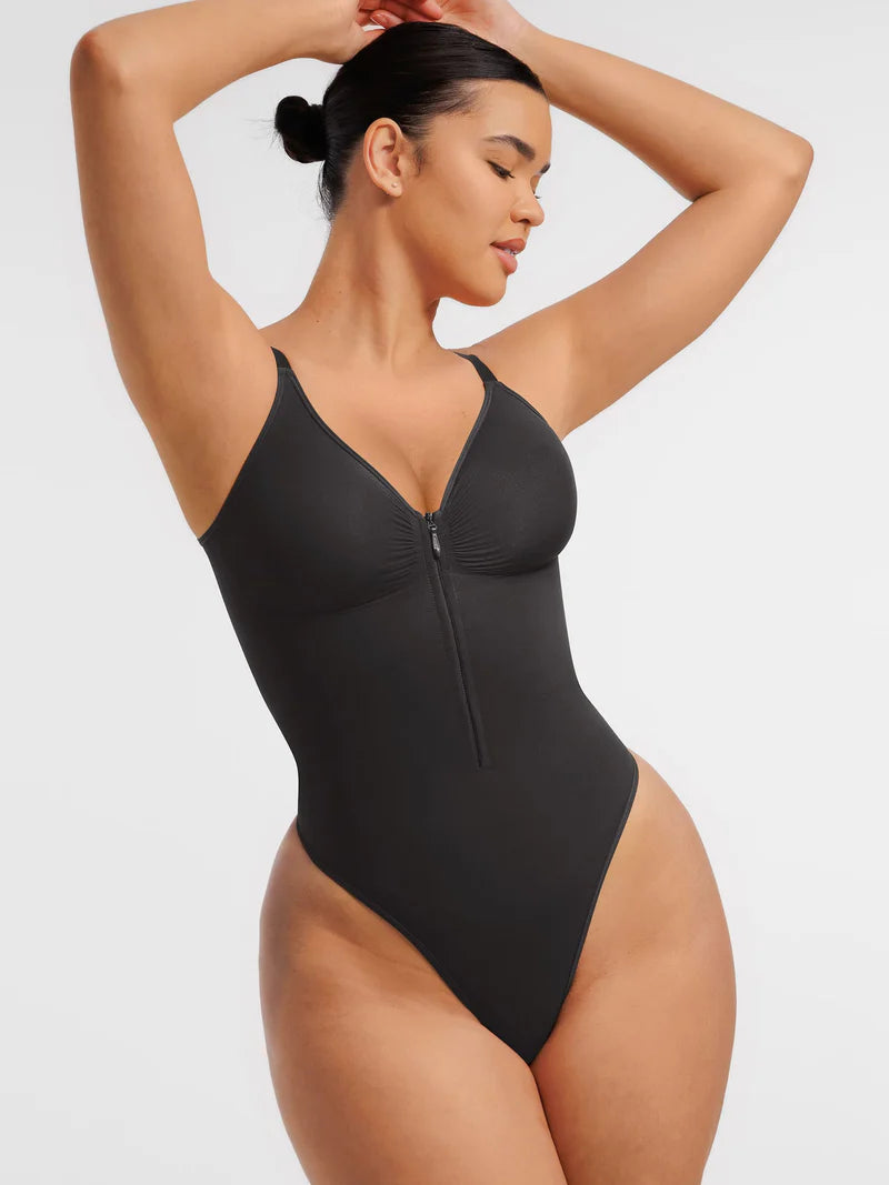 Madella Tummy Control Seamless Zipper Shaping Bodysuit