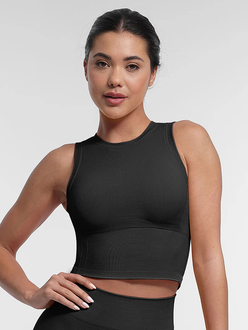 Madella Seamless Sports Top with Built-in Bra