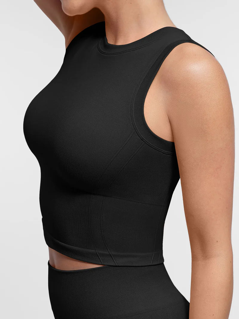 Madella Seamless Sports Top with Built-in Bra