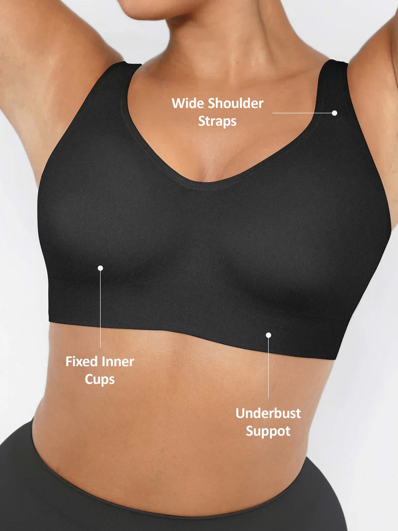 Madella Built-in Soft Cups Full Coverage Wireless Bra