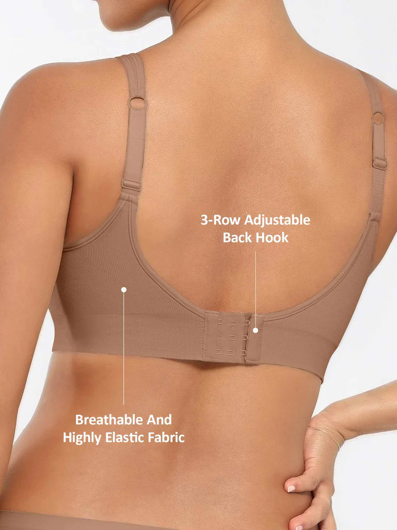 Madella Built-in Soft Cups Full Coverage Wireless Bra