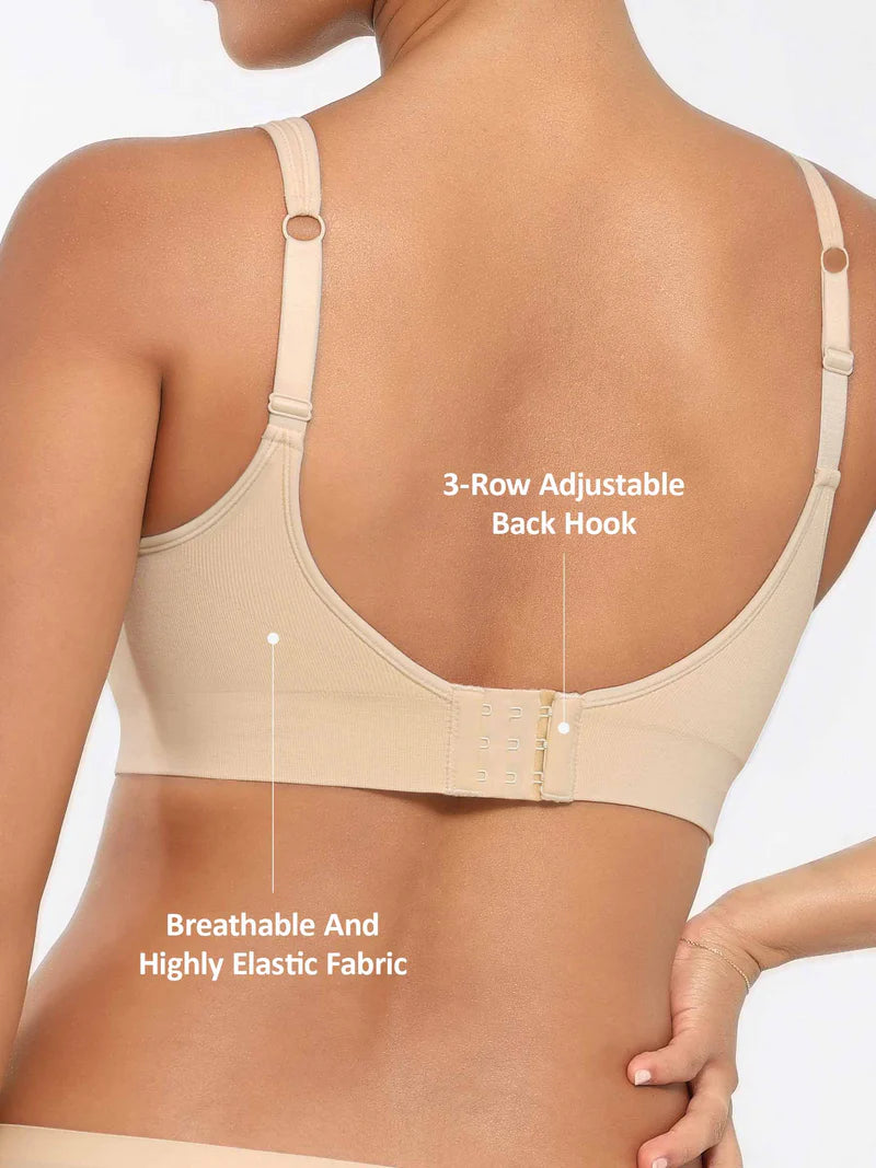 Madella Built-in Soft Cups Full Coverage Wireless Bra