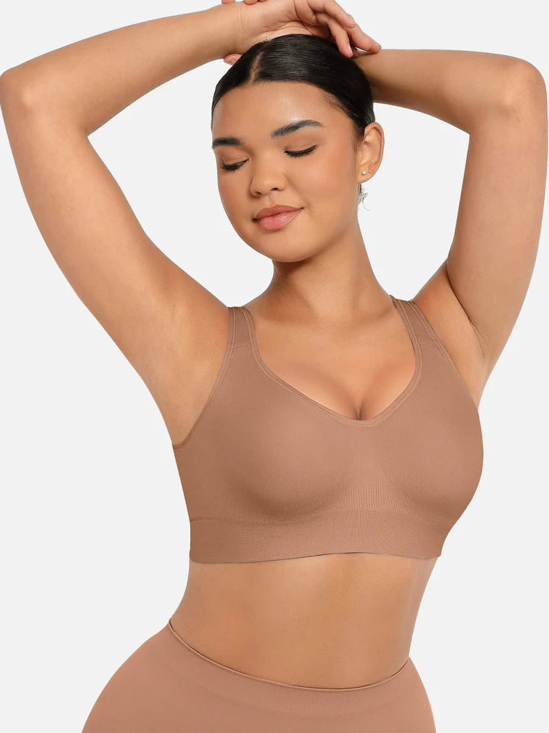 Madella Built-in Soft Cups Full Coverage Wireless Bra