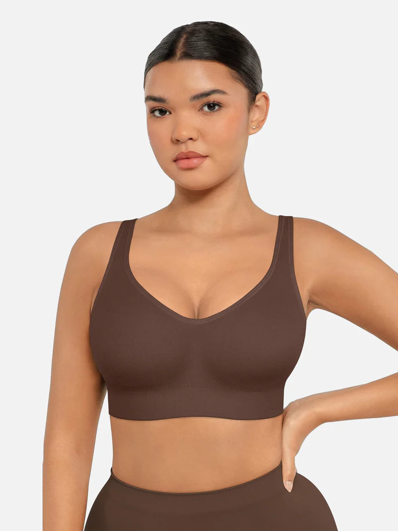 Madella Built-in Soft Cups Full Coverage Wireless Bra