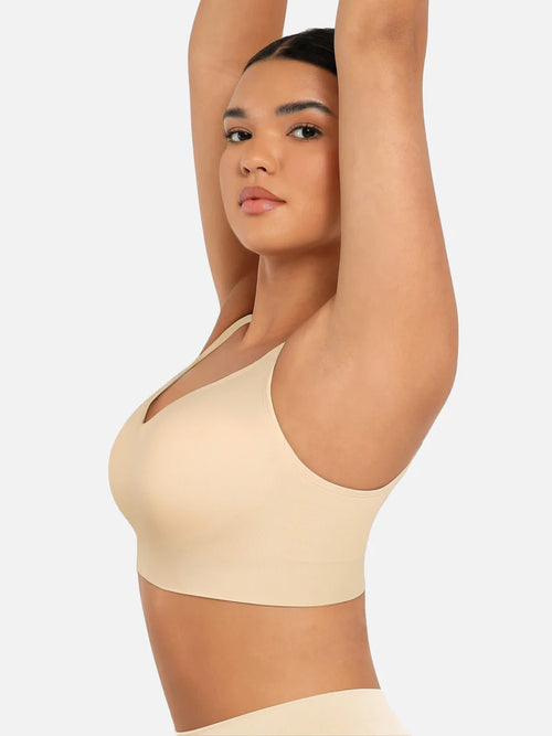Madella Built-in Soft Cups Full Coverage Wireless Bra