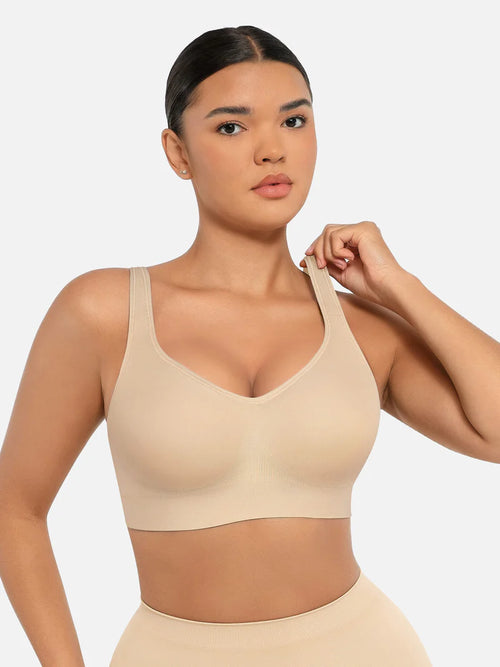 Madella Built-in Soft Cups Full Coverage Wireless Bra