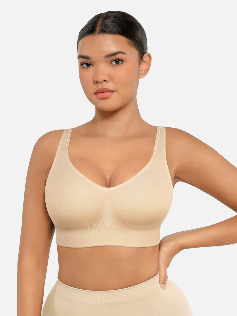 Madella Built-in Soft Cups Full Coverage Wireless Bra
