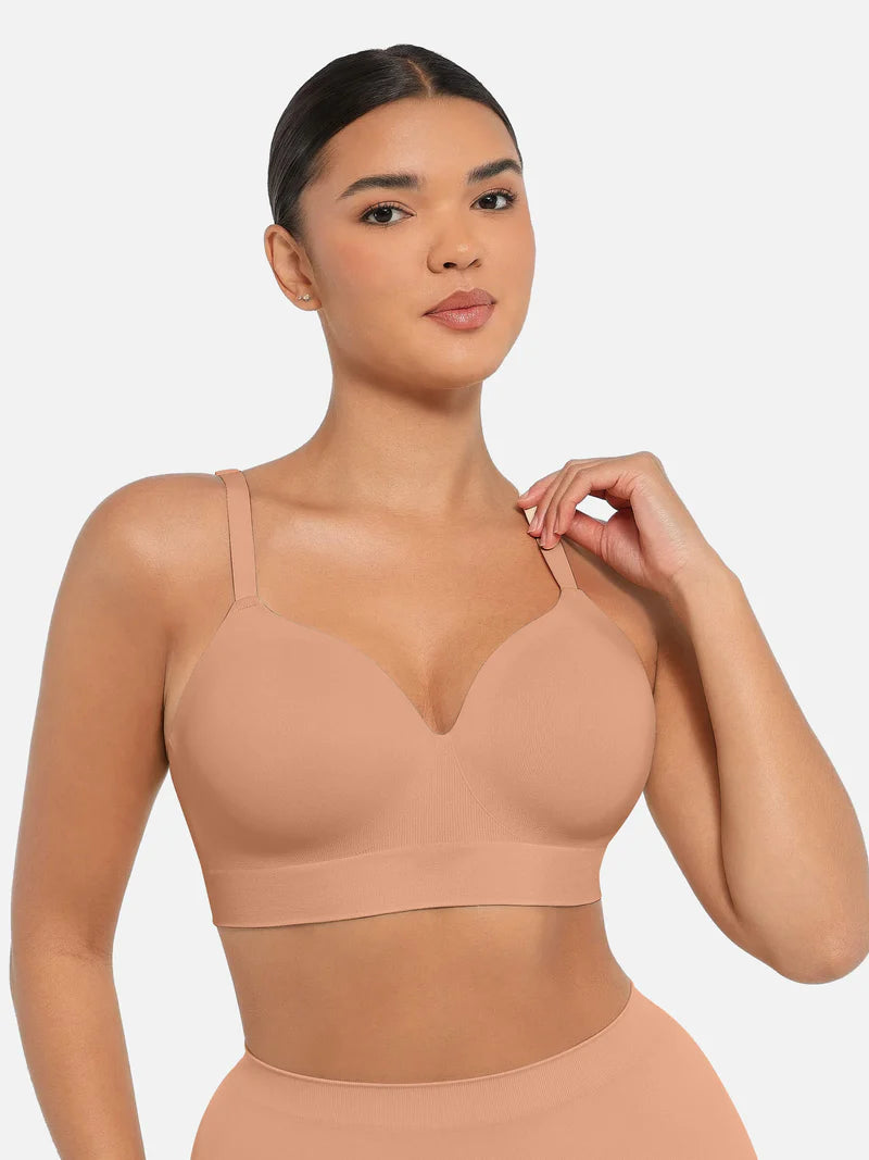 Madella Wireless Push-Up Seamless Comfort Full Coverage Bra