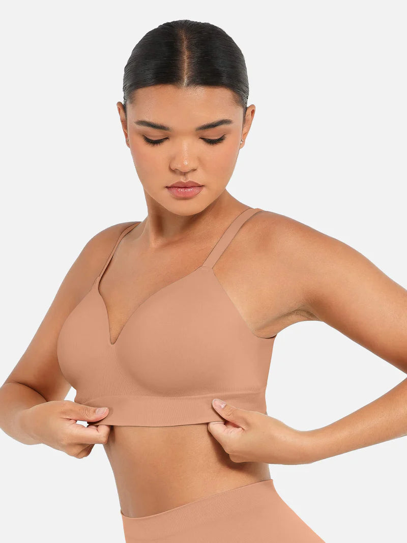 Madella Wireless Push-Up Seamless Comfort Full Coverage Bra