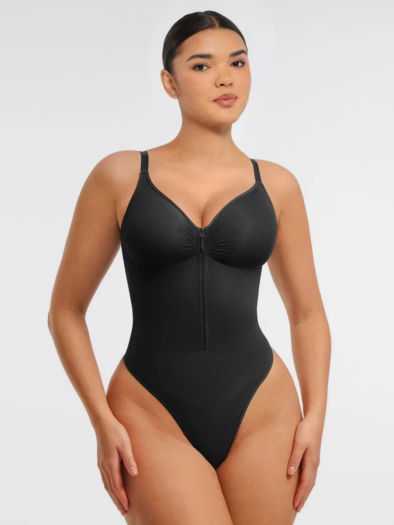 Madella Tummy Control Seamless Zipper Shaping Bodysuit
