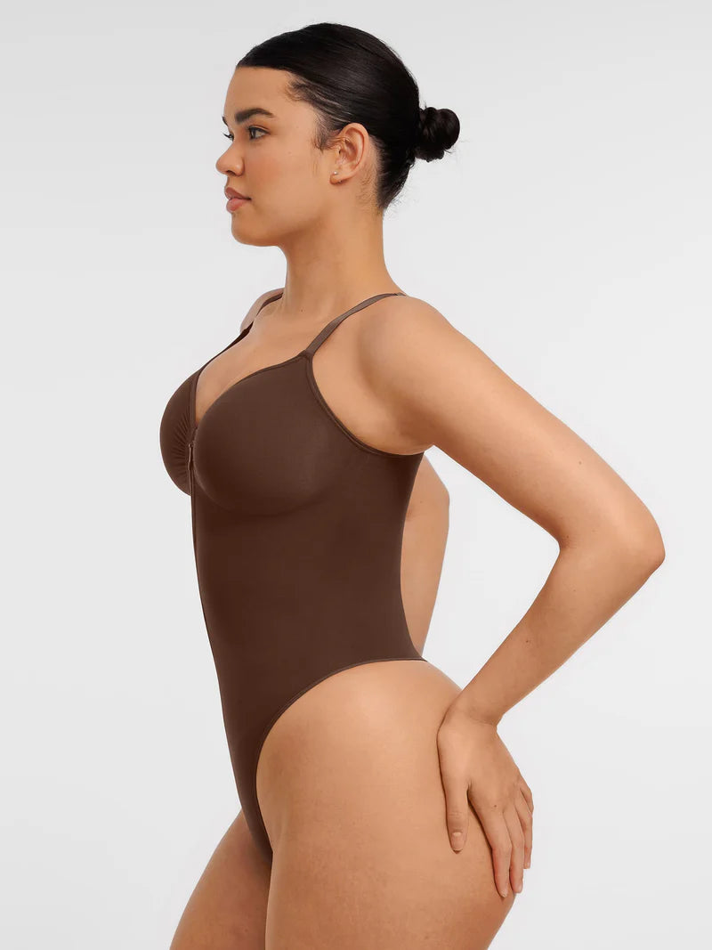 Madella Tummy Control Seamless Zipper Shaping Bodysuit