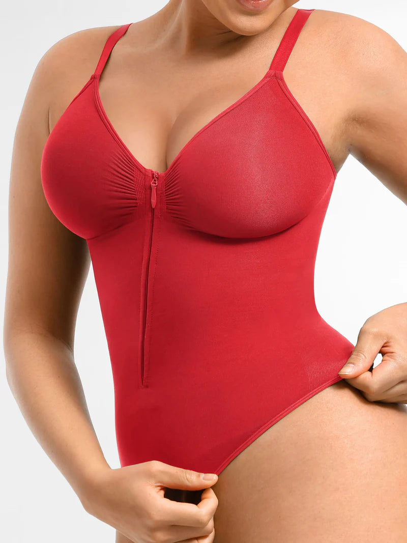 Madella Tummy Control Seamless Zipper Shaping Bodysuit
