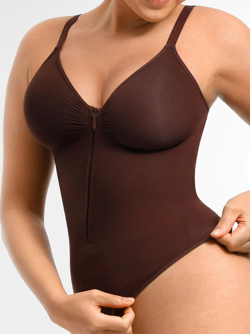 Madella Tummy Control Seamless Zipper Shaping Bodysuit