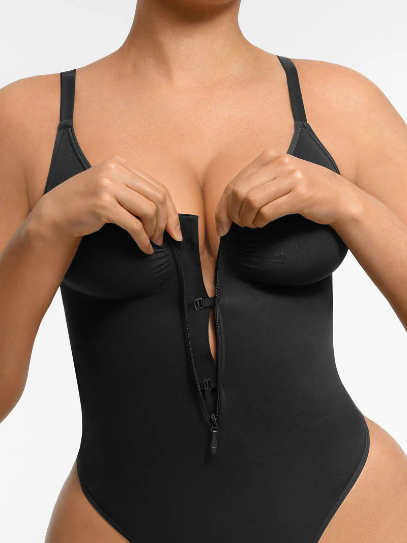 Madella Tummy Control Seamless Zipper Shaping Bodysuit