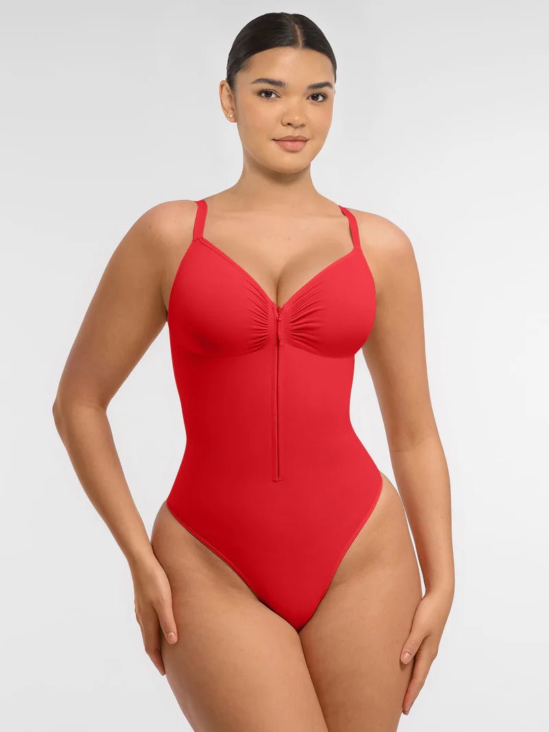 Madella Tummy Control Seamless Zipper Shaping Bodysuit