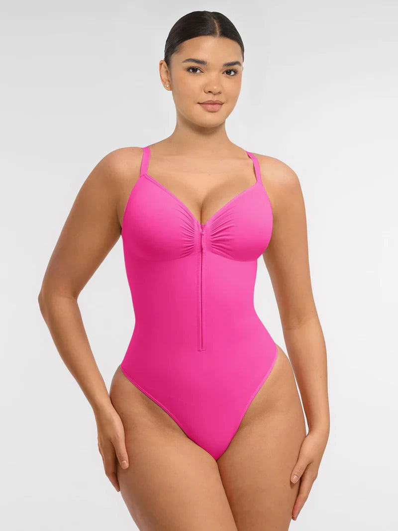 Madella Tummy Control Seamless Zipper Shaping Bodysuit