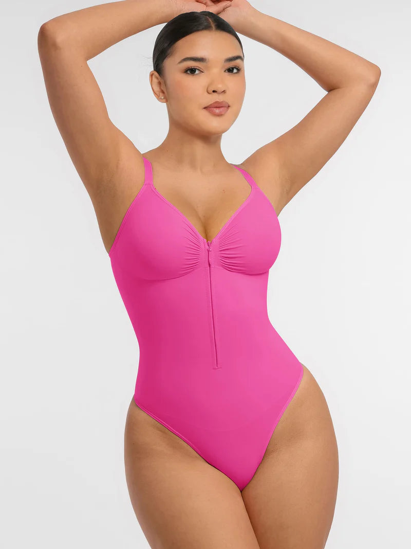 Madella Tummy Control Seamless Zipper Shaping Bodysuit