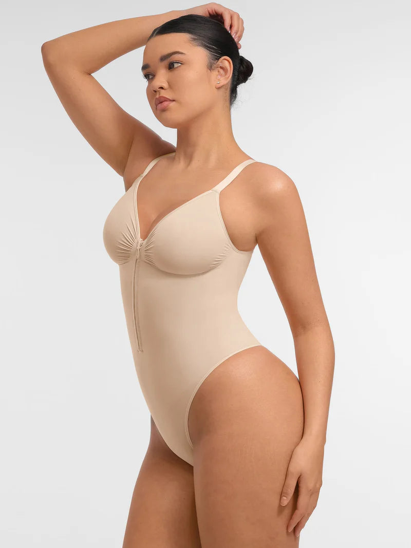 Madella Tummy Control Seamless Zipper Shaping Bodysuit