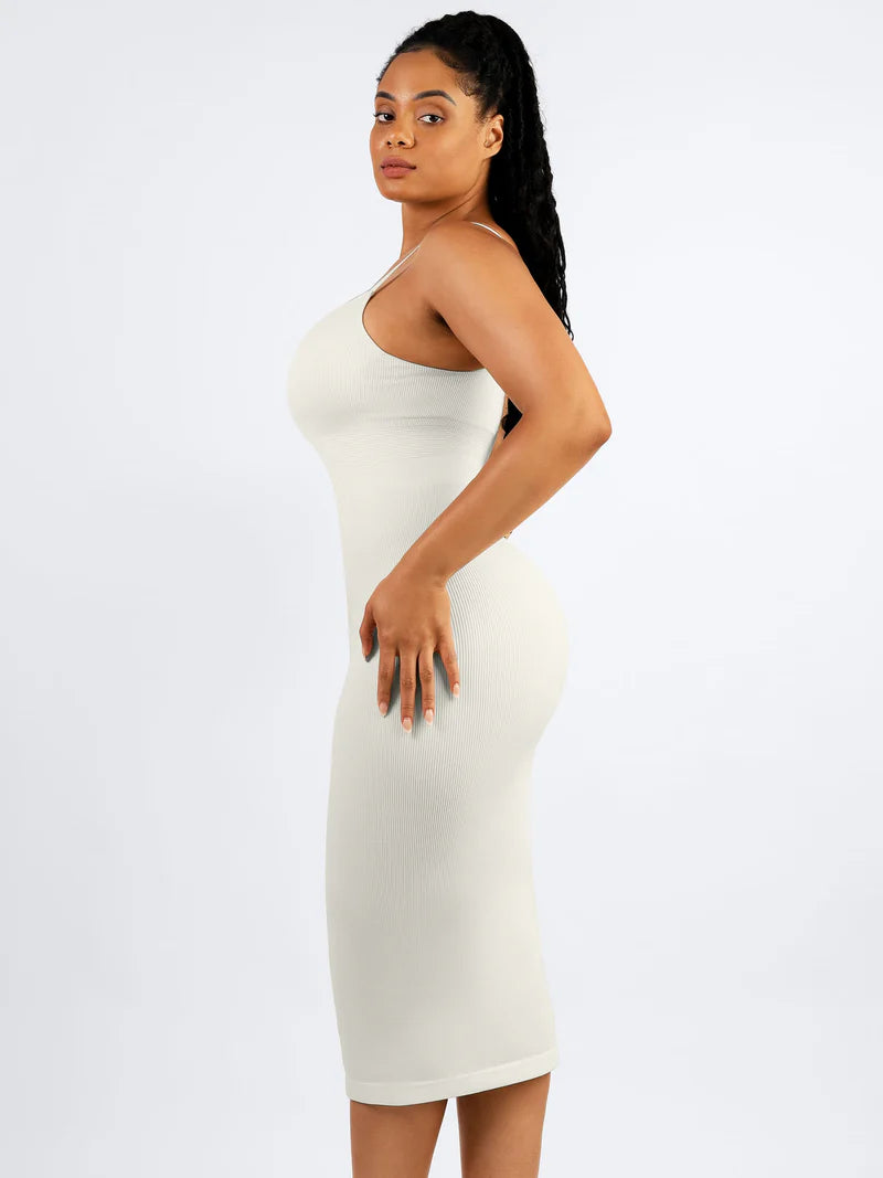 Madella Seamless Shaping Slip Dress with Built-In Bra and Adjustable Straps
