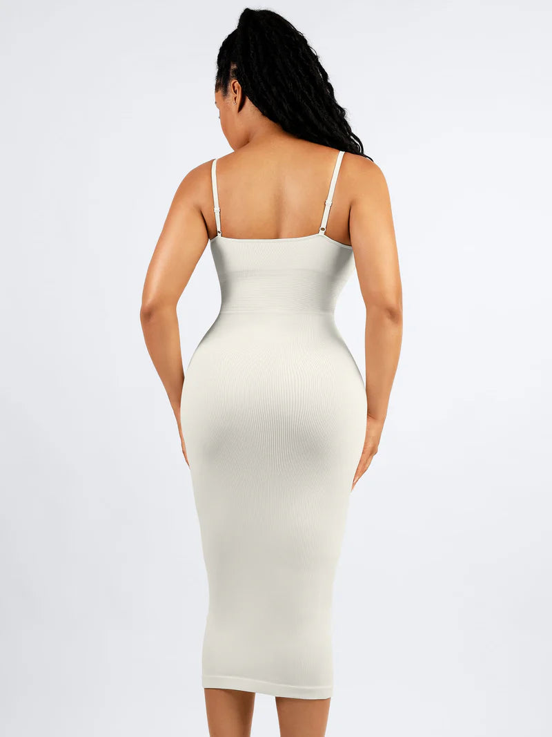 Madella Seamless Shaping Slip Dress with Built-In Bra and Adjustable Straps