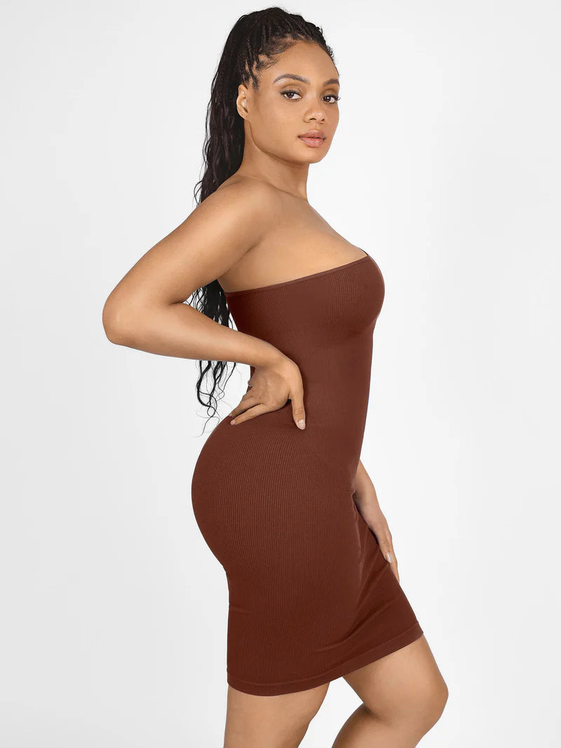 Madella One-Shoulder Shaper Dress with Built-In Bra