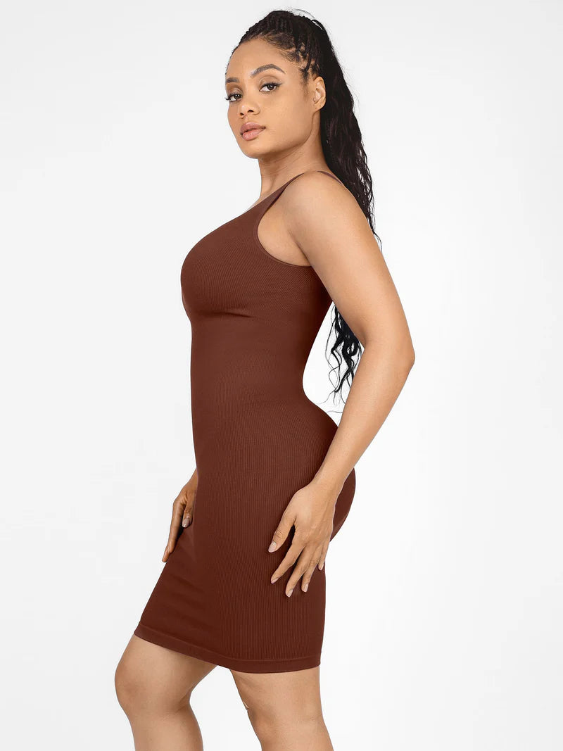 Madella One-Shoulder Shaper Dress with Built-In Bra